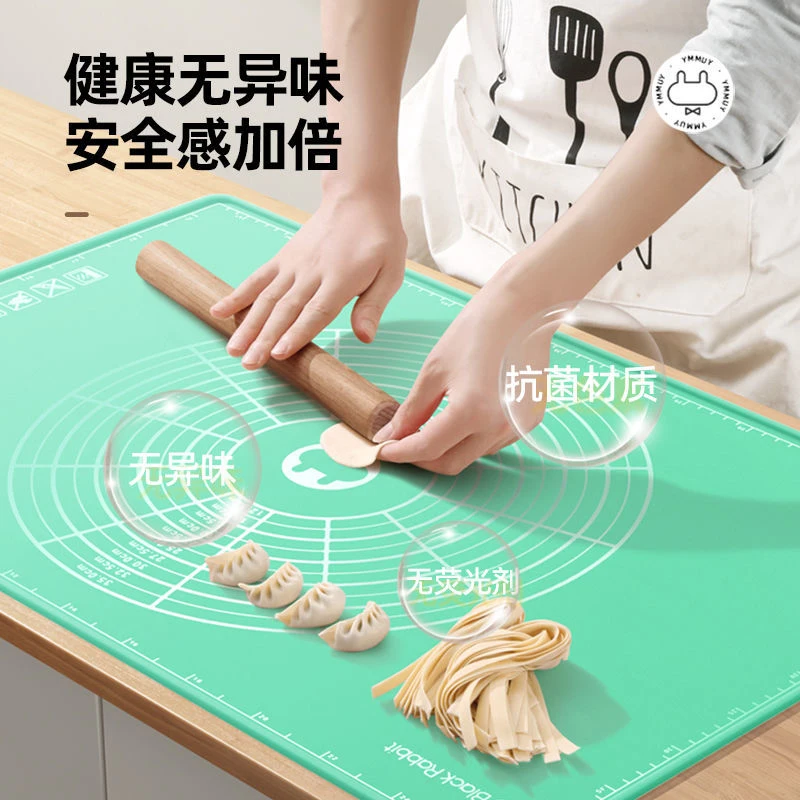 50x40cm Thick Food Grade Antibacterial Silicone Mat Kneading Surface Non-stick Dough Rolling Baking Kitchen Pastry Cooking Tools