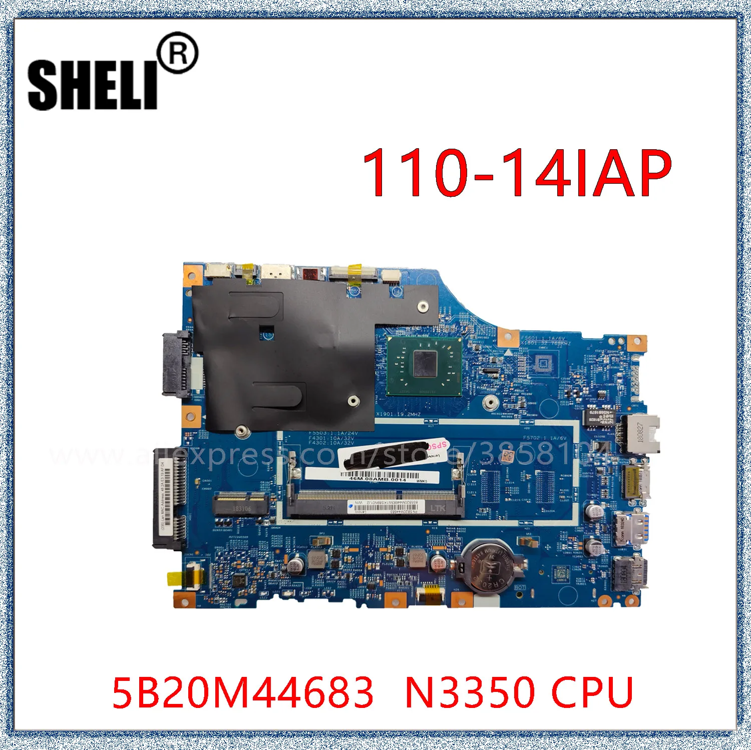 

Материнская плата для ноутбука Lenovo 110-14IAP с процессором N3350 DDR3L NEW lv114a _ MB 15270-1 5B20M44683