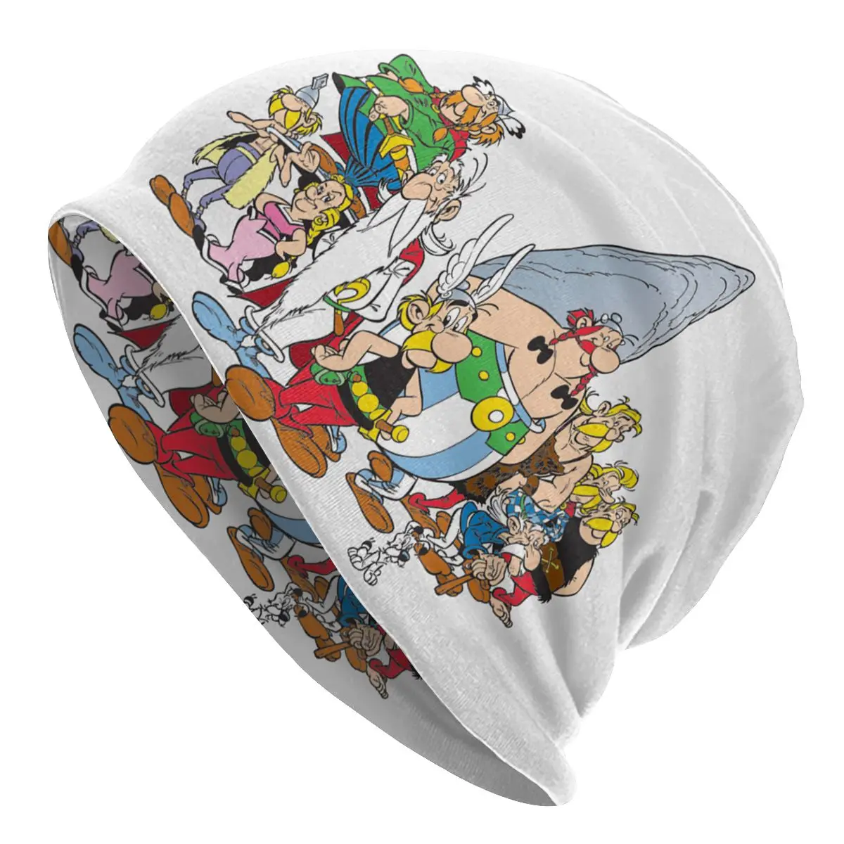 

Трикотажная шапка Asterix Obelix, осенне-зимняя шапка с уличными персонажами, облегающие шапки, шапки, мужские и женские теплые шапки двойного наз...
