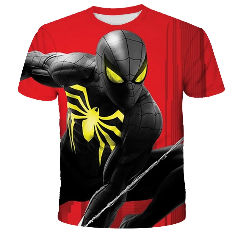 

2022 New Spider Flying Man Hero T-shirt Boys' Fashion 3D Children's T-shirt Boys' Short Sleeved Girls' T-shirt Babies 4-14 Years