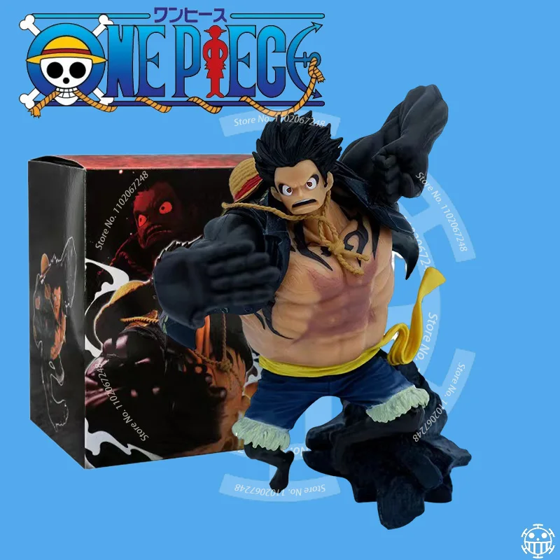 

13 см экшн-фигурка цельная Обезьяна D. Фигурка Луффи, черный кулак, змея, человек Луффи, модель из аниме, коллекция аксессуаров, подарок