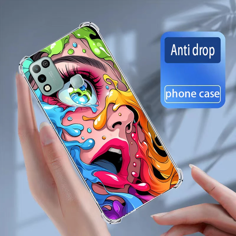 Чехлы infinix Hot 10 Play/Hot 11 Play/X688c/X688B мягкий силиконовый прозрачный чехол из ТПУ для