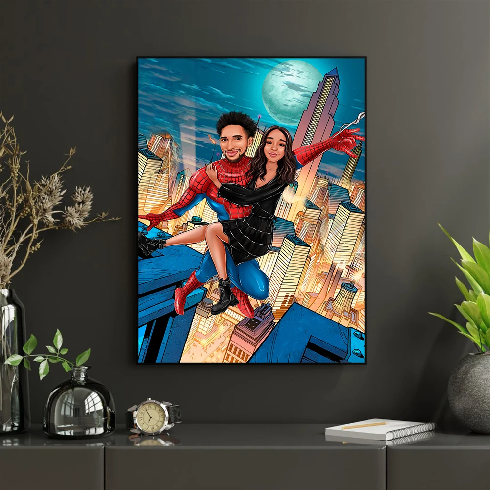 Пользовательский Дедпул Росомаха пара портретный постер персонализированный