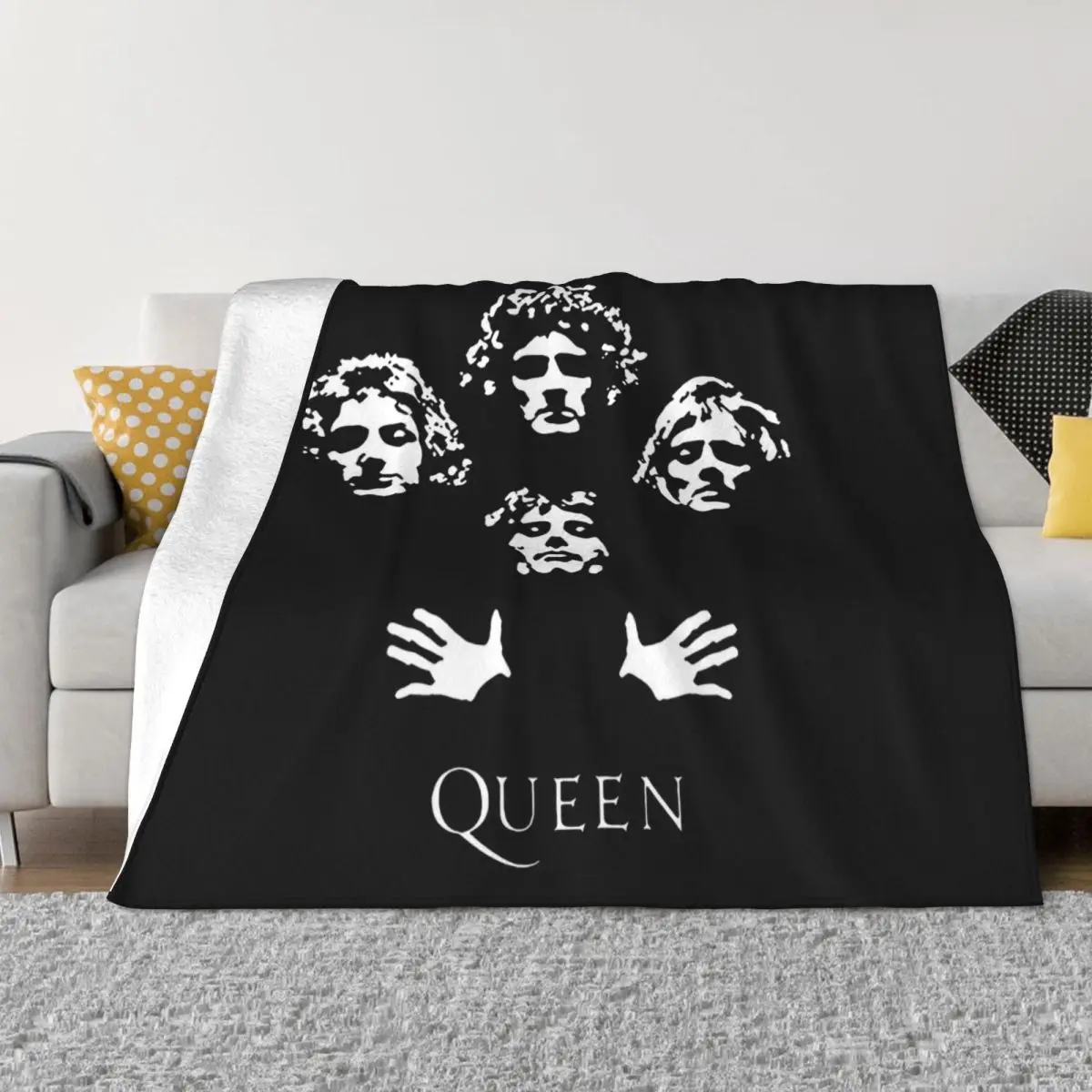 

Queen Size Rock Band Blanket Comforter Bed Plush Soft Bed Blanket Throw Throw European style Impressionist Art Dirty resistant