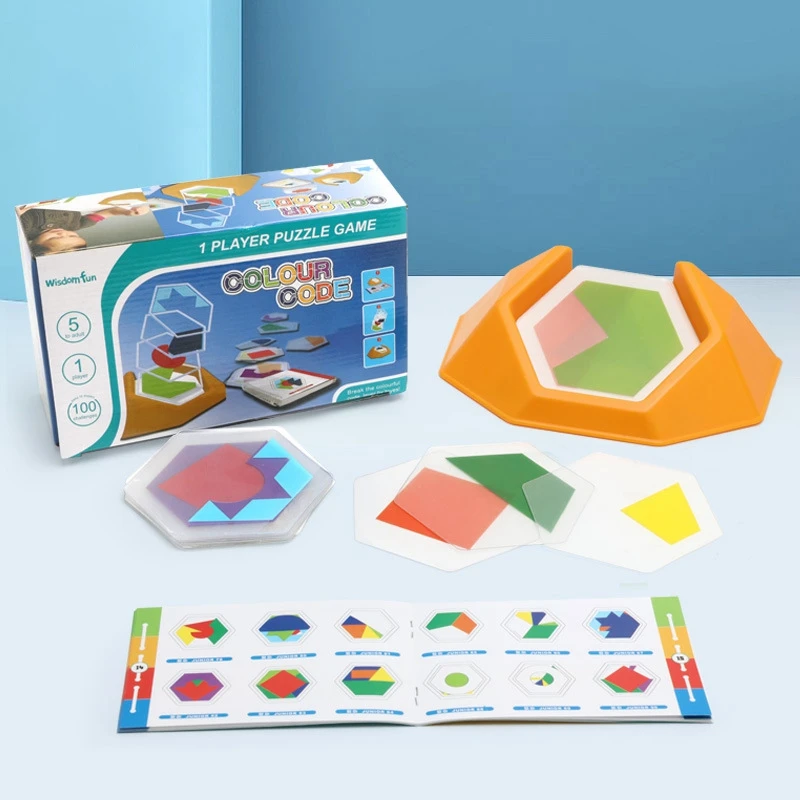 

Дошкольные игры с цветным кодом, логические джигпилы для детей, фигурки, познавательное пространственное мышление, обучающая игрушка, Навы...