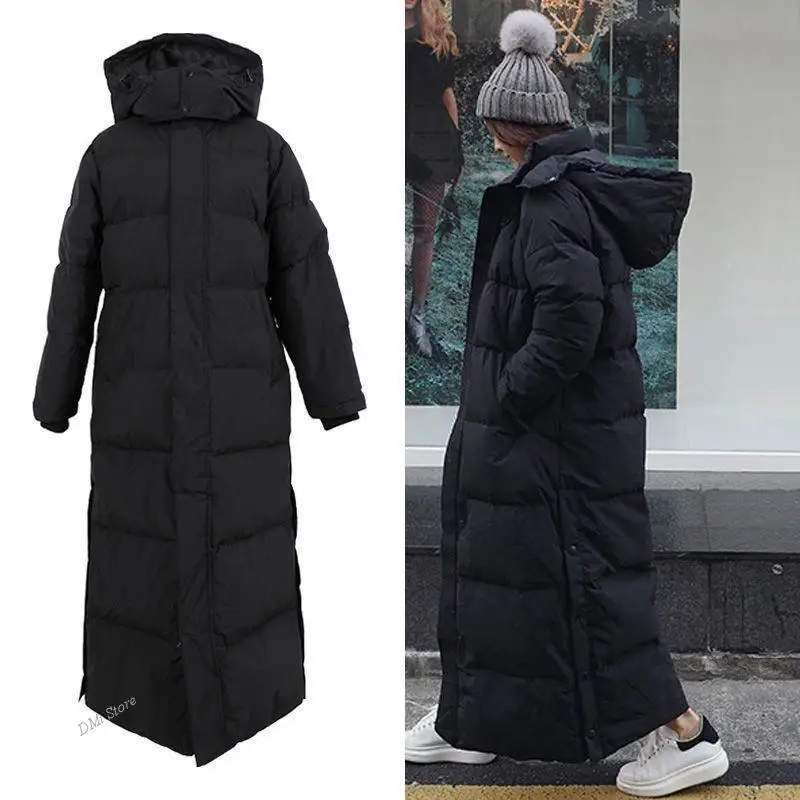 DIMI Female Knee Winter Jacket Woman with Thick Black Coat In Winter Down Parka Super Long Jacket enlarge