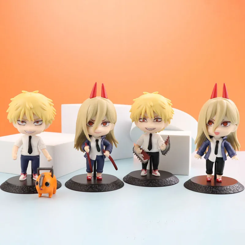 

4pcs/set Chainsaw Man Denji PVC Action Figure Toys For Kid Birthday Gift