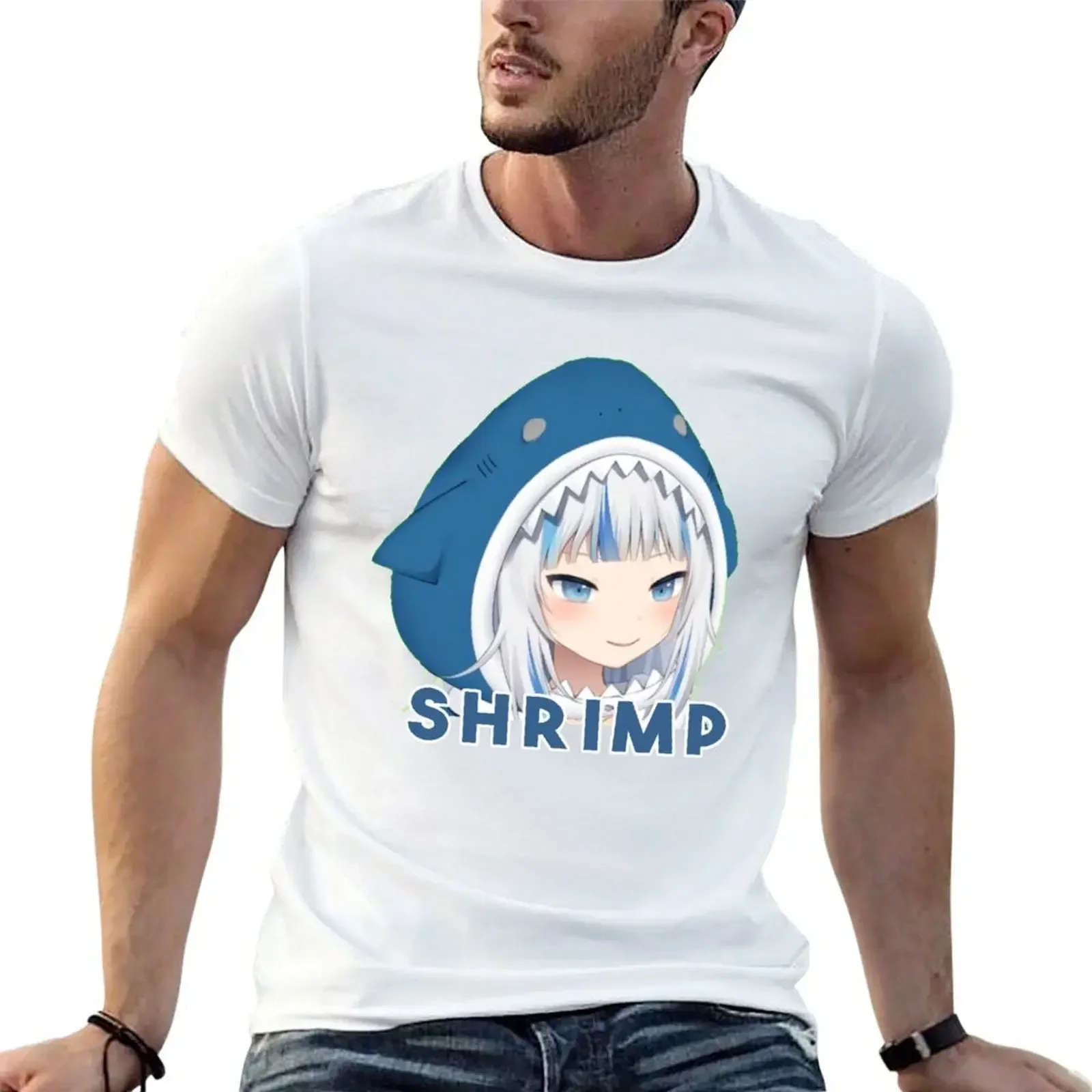 [РСПРОДАЖА] Футболка Gawr Gura SHRIMP 01 таможенный дизайн футболки с рисунком баскетбола