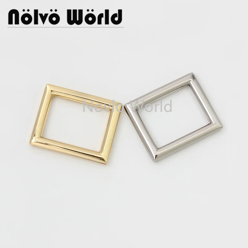 

10-50 pieces 3 colors 3mm wire 16mm 5/8" Chrome color thin square Buckle welded slight bag crafts rings