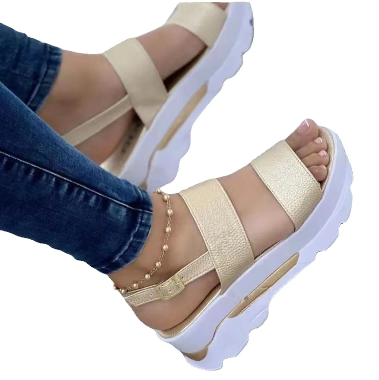 Women Sandals Lightweight Heels Sandals Summer Shoes For Women Wedge Sandal With Platform Sandalias Mujer Wedges Shoes Female