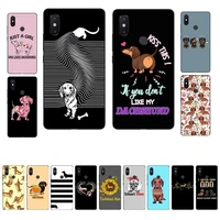 yinuoda dachshund silhouette dog phone case for xiaomi mi 8 9 10 lite pro 9se 5 6 x max 2 3 mix2s f1