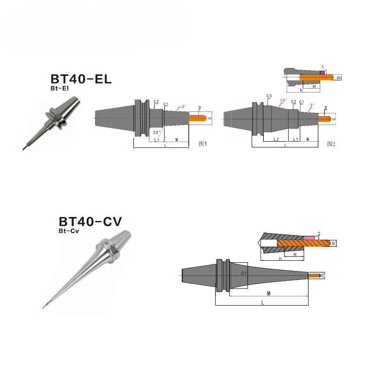 Термоусадочные держатели BT30 40 50 ELSA ELRA ELSB ELRB Токарный станок с ЧПУ Высокоточный