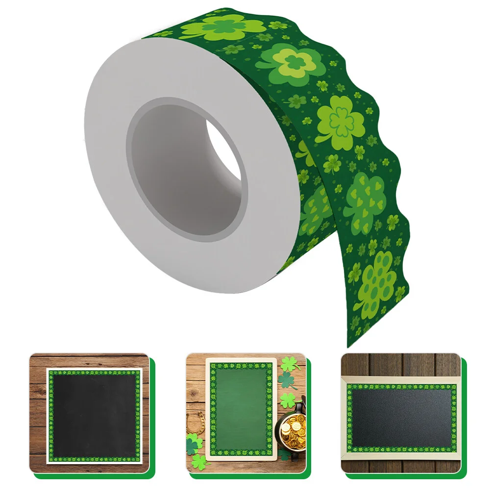 

Green Board Border Trim Paper Decor Bulletin St Patricks Day Background