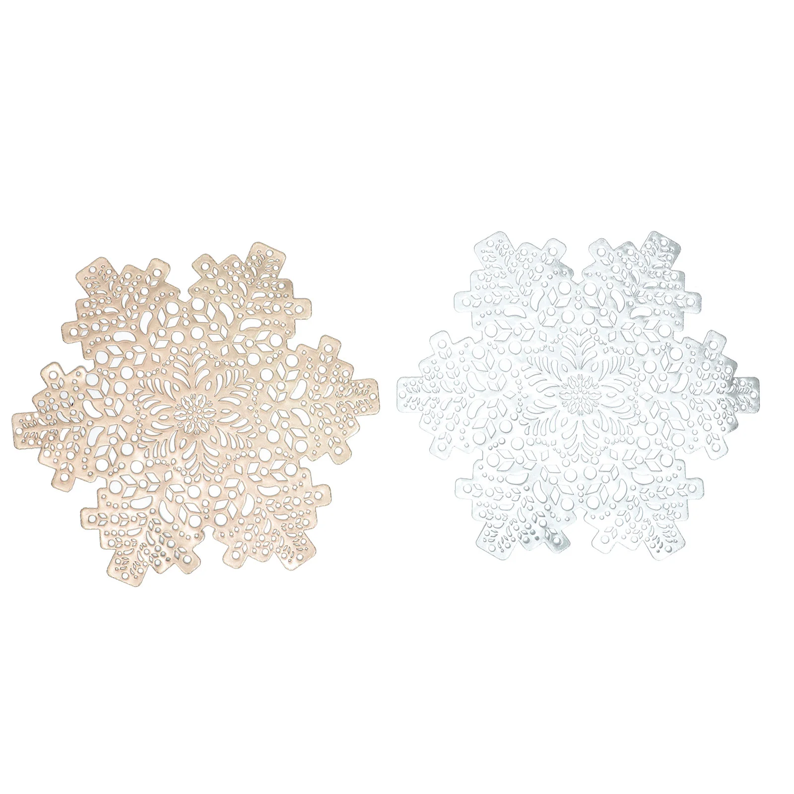 

Mat Table Placemat Snowflake Coasterschristmas Placemats Mats Coaster Holiday Pad Drinking Dinning Decorative Doilies Pot Dinner