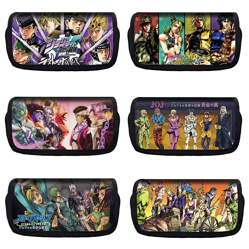 

Anime Jojo Bizarre Adventure Cosmetic Case Kujo Kira Yoshikage KILLER QUEEN Pencil Bags Teenagers School Pencil Box Pencil Cases