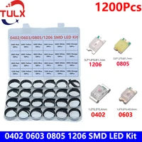 1200pcsbox smd led kit 0402 0805 1206 0603 redyellowbluegreenwhiteorande led diode set smd led lamp beads kit