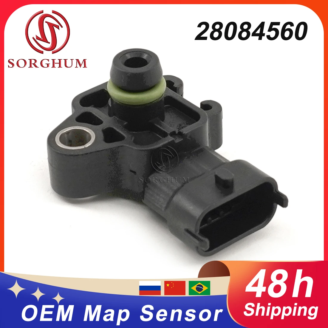 

OEM 28084560 12644228 Датчик карты впускного коллектора абсолютного давления для Chevrolet 2009-2019 Sierra Silverado 1500 2500 3500 Yukon