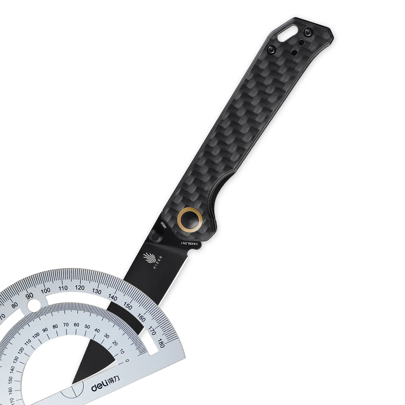 Складной нож Kizer новинка 2021 со стальным лезвием N690 черная ручка из углеродного