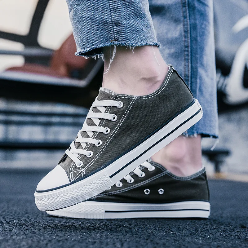 Student Shoes Women Men Girls Sneakers Ladies Flat Lace-Up Zapatillas Shoes 2023 New Breathable Canvas Casual Mujer Chaussure