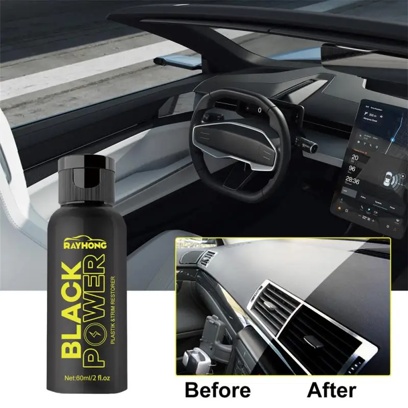 

60ml Car Plastic Refurbishment Agent Fuselage Dashboard Maintenance Agent Car Cleaning Maintenance Tool Auto Coating Renovator