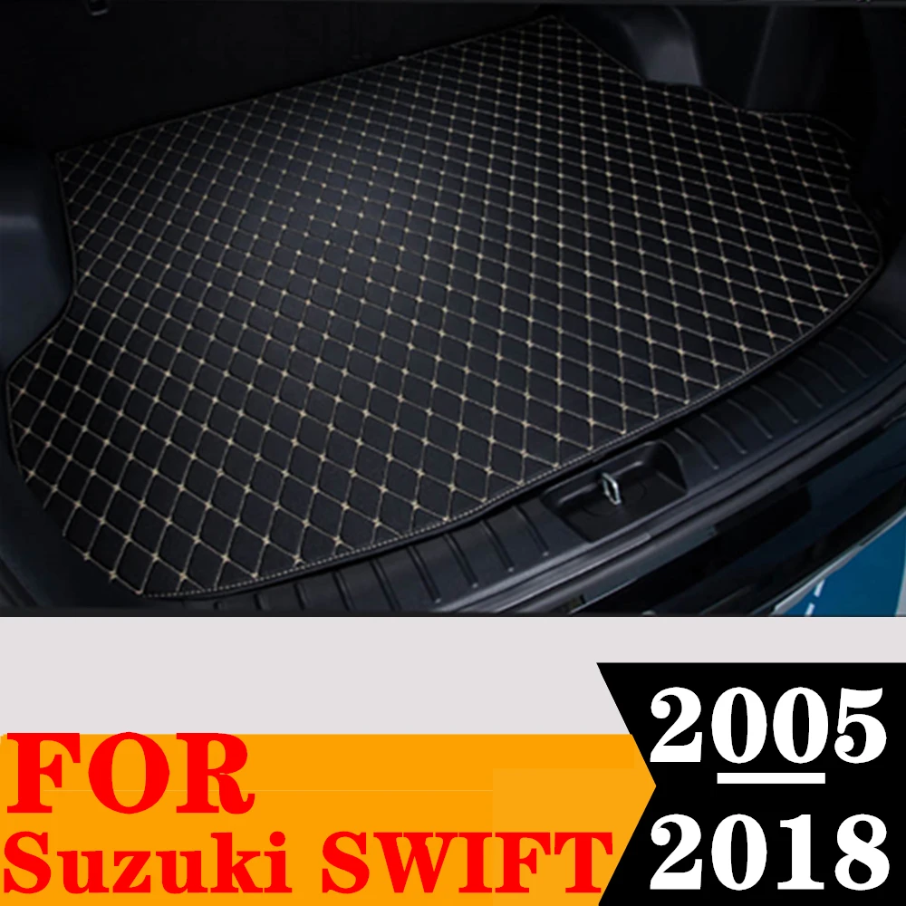 

Sinjayer Car AUTO Trunk Mat ALL Weather Tail Boot Luggage Pad Carpet Flat Side Cargo Liner Cover Fit For Suzuki Swift 2005-2018