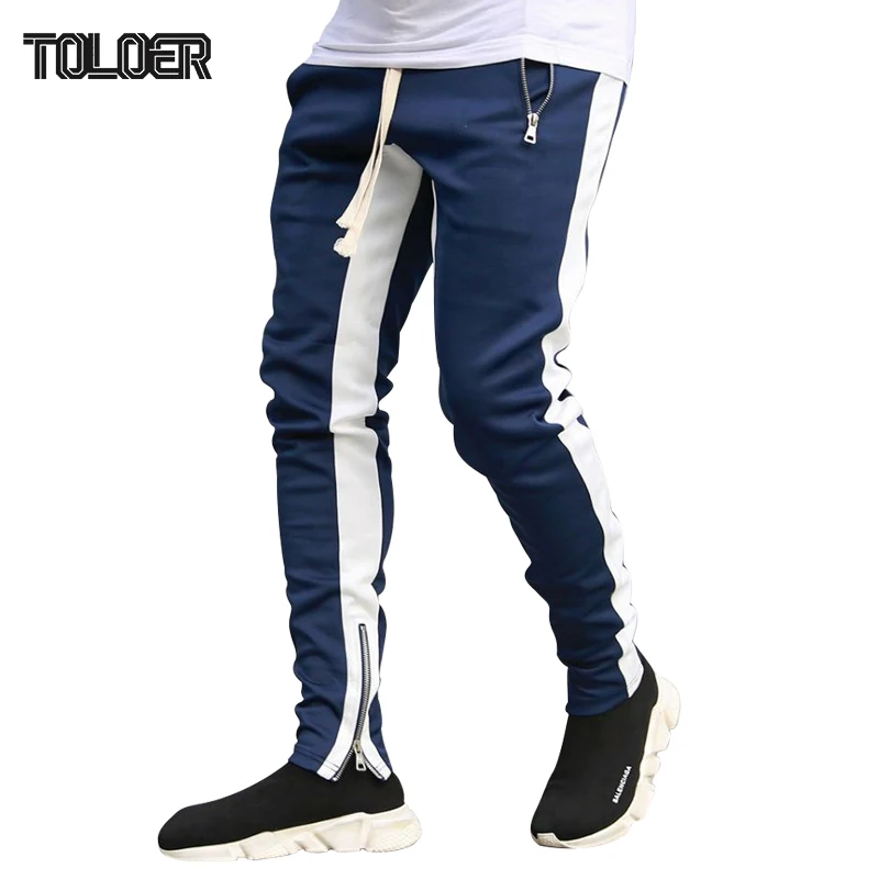

Sweatpants Men Skinny Joggers Casual Men's Pants Sportswear Fitness Bottoms Male Four Seasons Long Trousers Man Side Stripe
