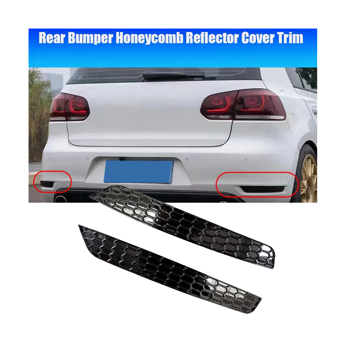 1 пара Обложка для заднего бампера VW Golf 6 GTI