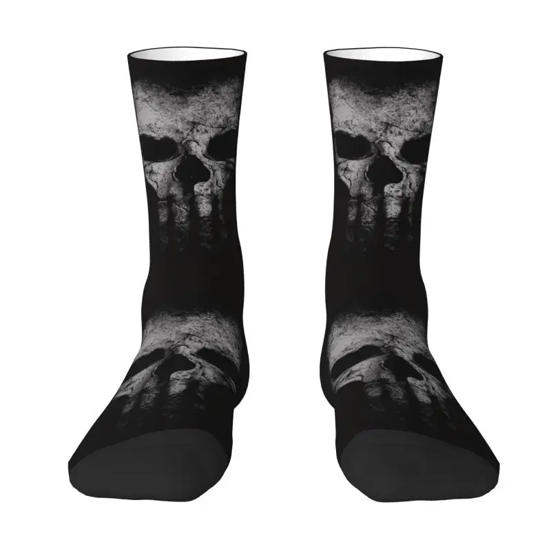 

Vintage Pastel Punishers Skull Men Women Crew Socks Unisex Cool Heavy Metal Spring Summer Autumn Winter Dress Socks