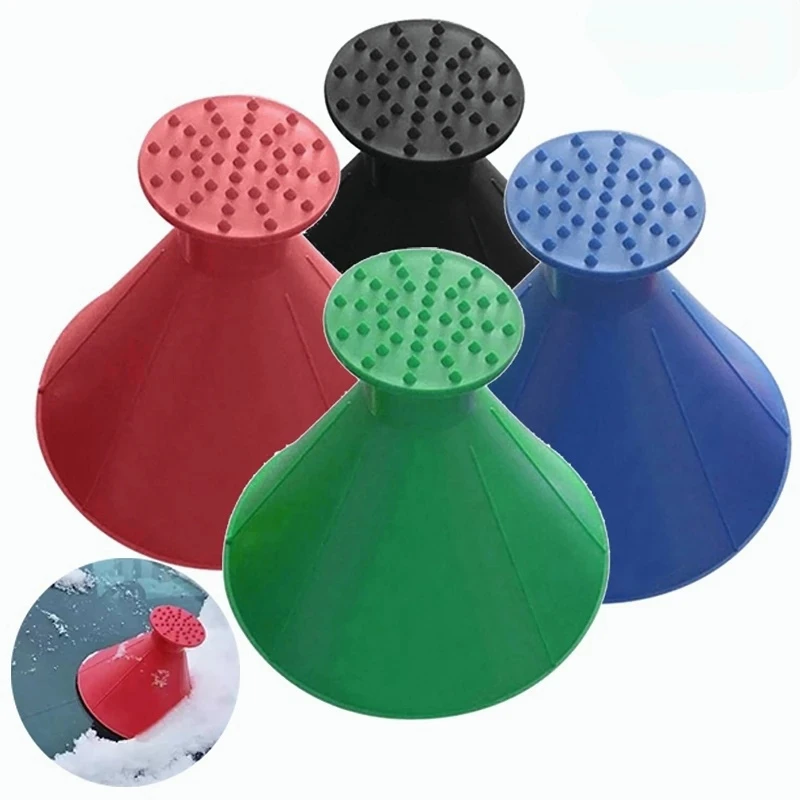 

4 Colors Car Snow Remover Multi-function Oil Refueling Funnel Windshield Shovel Defrosting Deicing Cars Ice Scraper Winter
