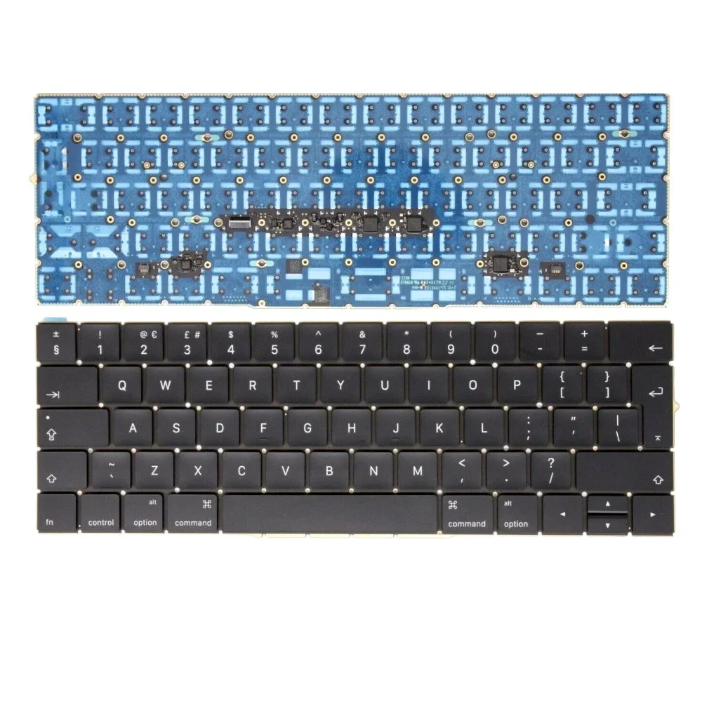 Фото Арабская британская подсветка клавиатуры для MacBook Pro 15 дюймов, сенсорная панель A1707 13 дюймов A1706 2016 2017 EMC 3071 3163, английские клавиатуры для ноутбуков №1