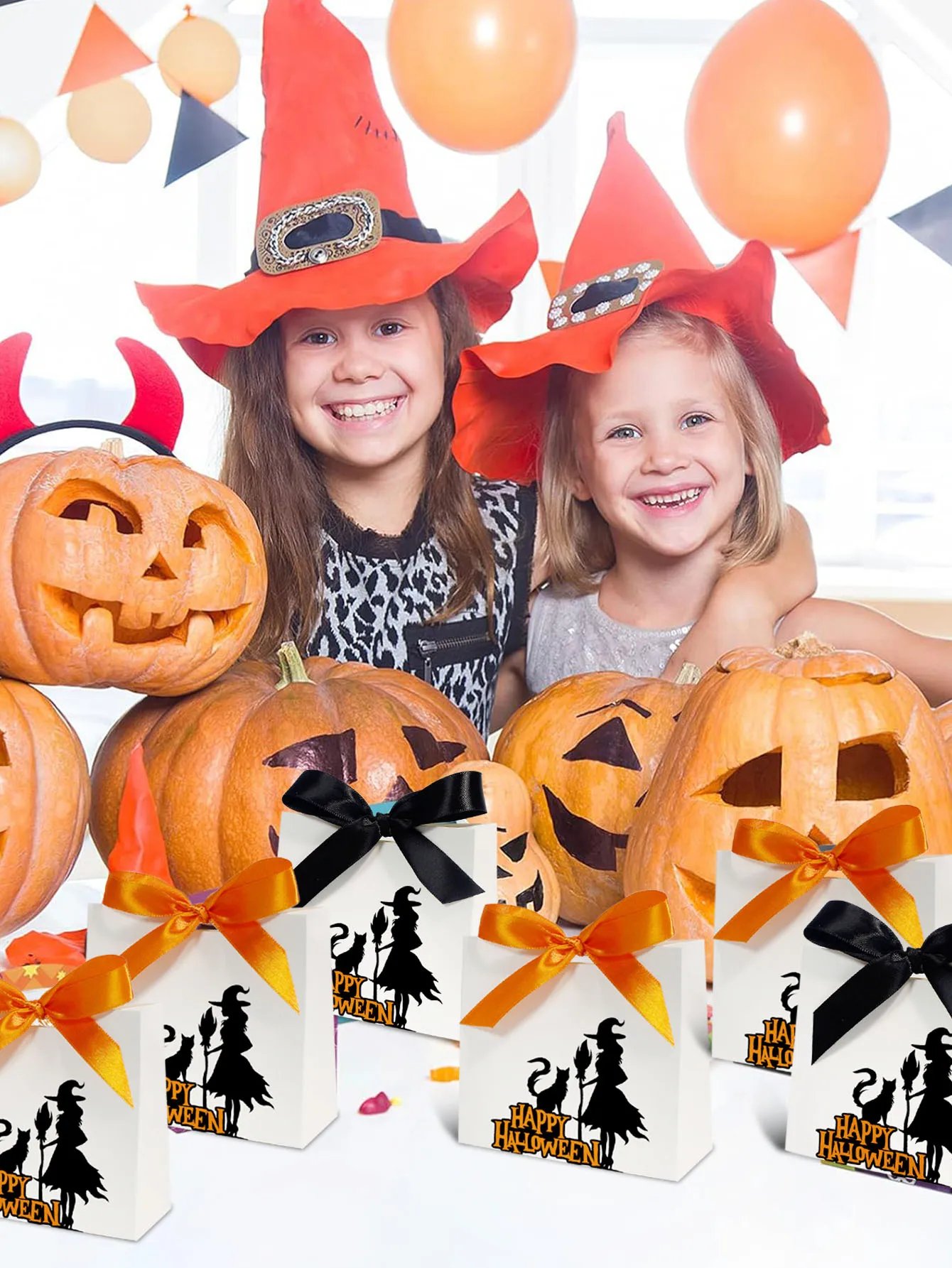 Коробки для подарков на Хэллоуин Goodie коробки трюков или конфеты сувениров