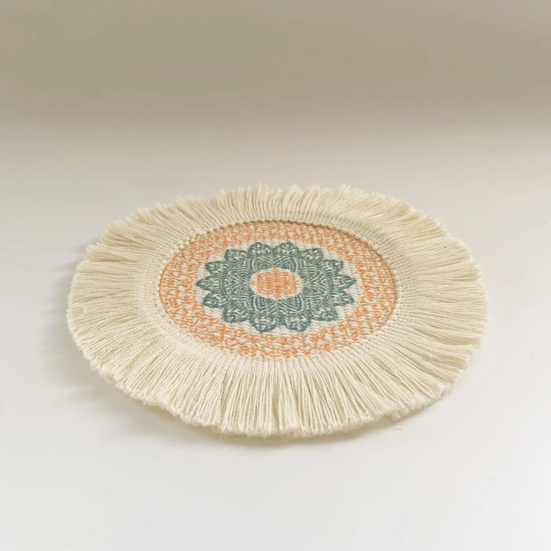 Круглая подставка для чашки из хлопка