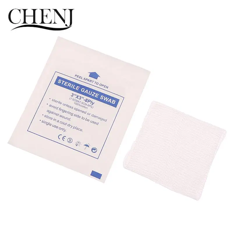 

10pcs/lot Gauze Pad First Aid Kit Waterproof Wound Dressing Sterile Medical Bags Emergency Survival Kit Gauze Pad Wound Care