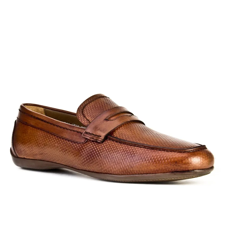 

Genuine Leather Tan Men Casual Shoes