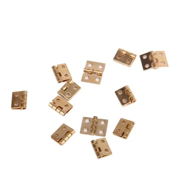 

12 Pieces Dollhouse Cabinet Door Hinges, with 48pcs Screws, for DIY Dolls House Chest Gift Box Decorative