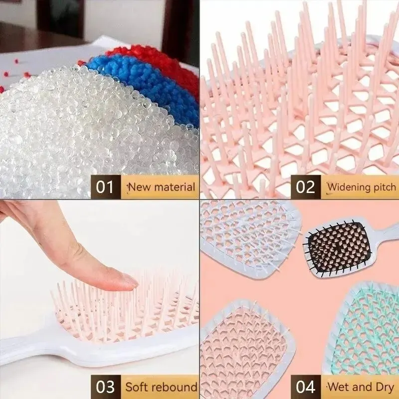 Массажная расческа для волос BeeChip ухода за кожей головы и волосами с полыми