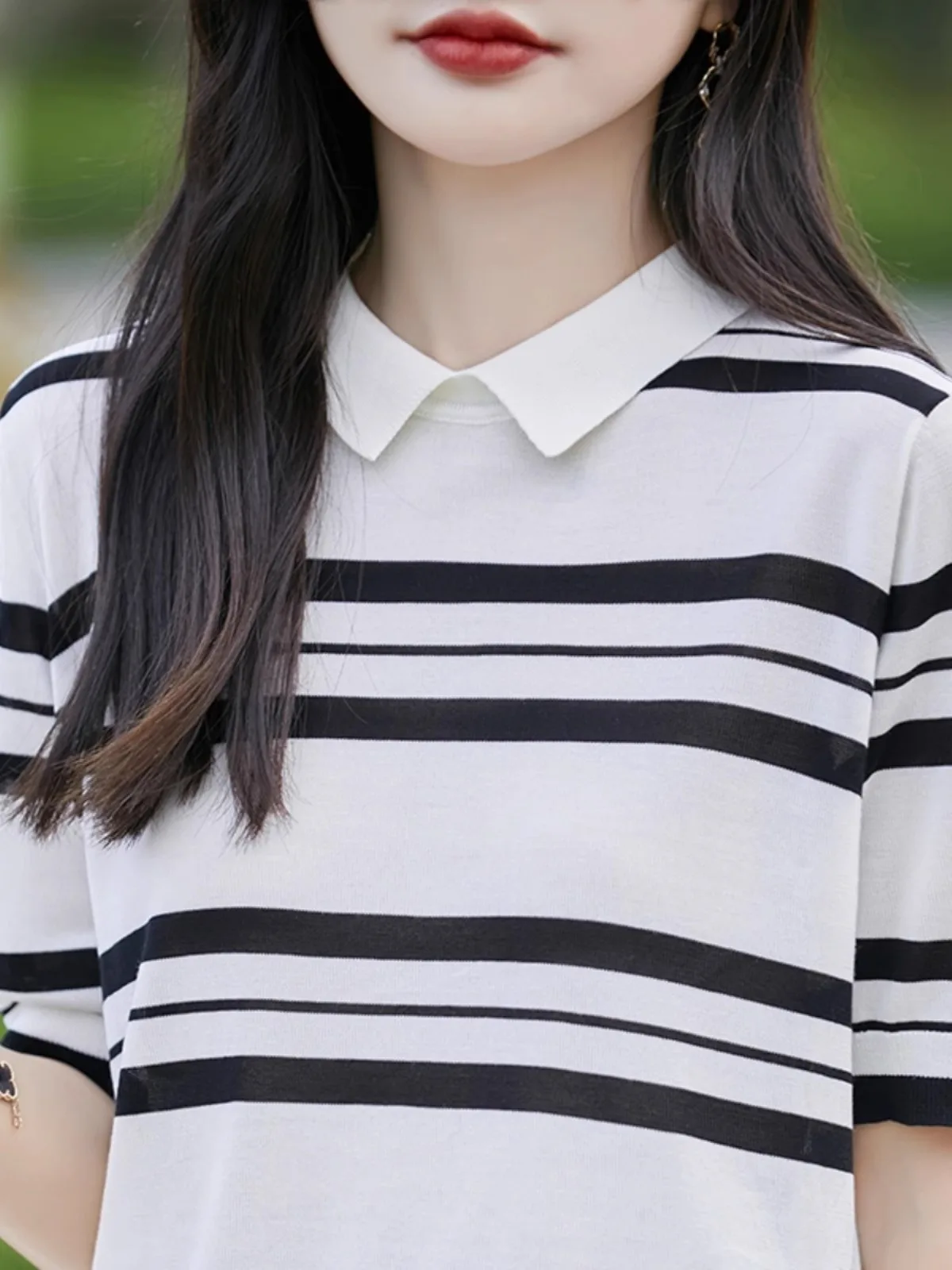 Женская Летняя трикотажная футболка из вискозы с коротким рукавом