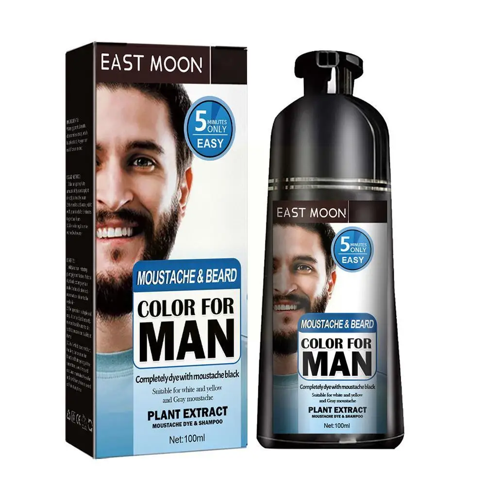 

Men's Hair Dye Shampoo Beard Dye Gradually Gray Darkening Wash Hair Beard To Water Reduce Beard White Color C4B5