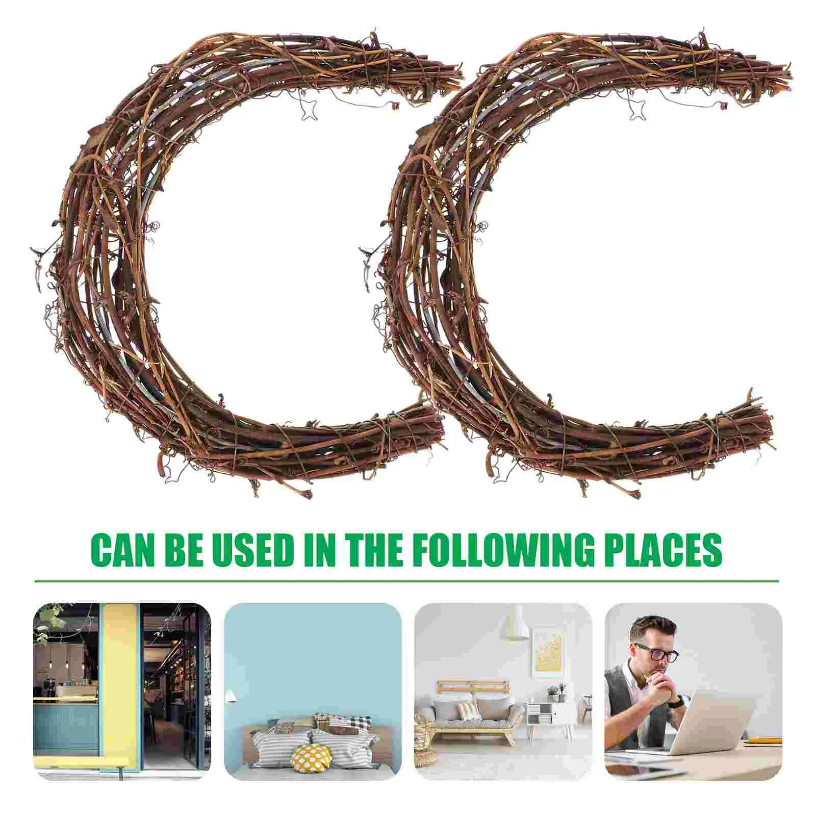 Гирлянда из ротанга венок сделай сам виноградная лоза кольца ручной работы Ловец