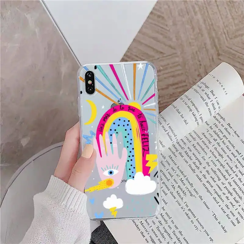 Funny Turkish Lucky Blue Evil Eye Phone Case For iPhone 14 13 12 11 Pro Max Mini X Xs XR 6 7 8 Plus SE 2020 Transparent Case