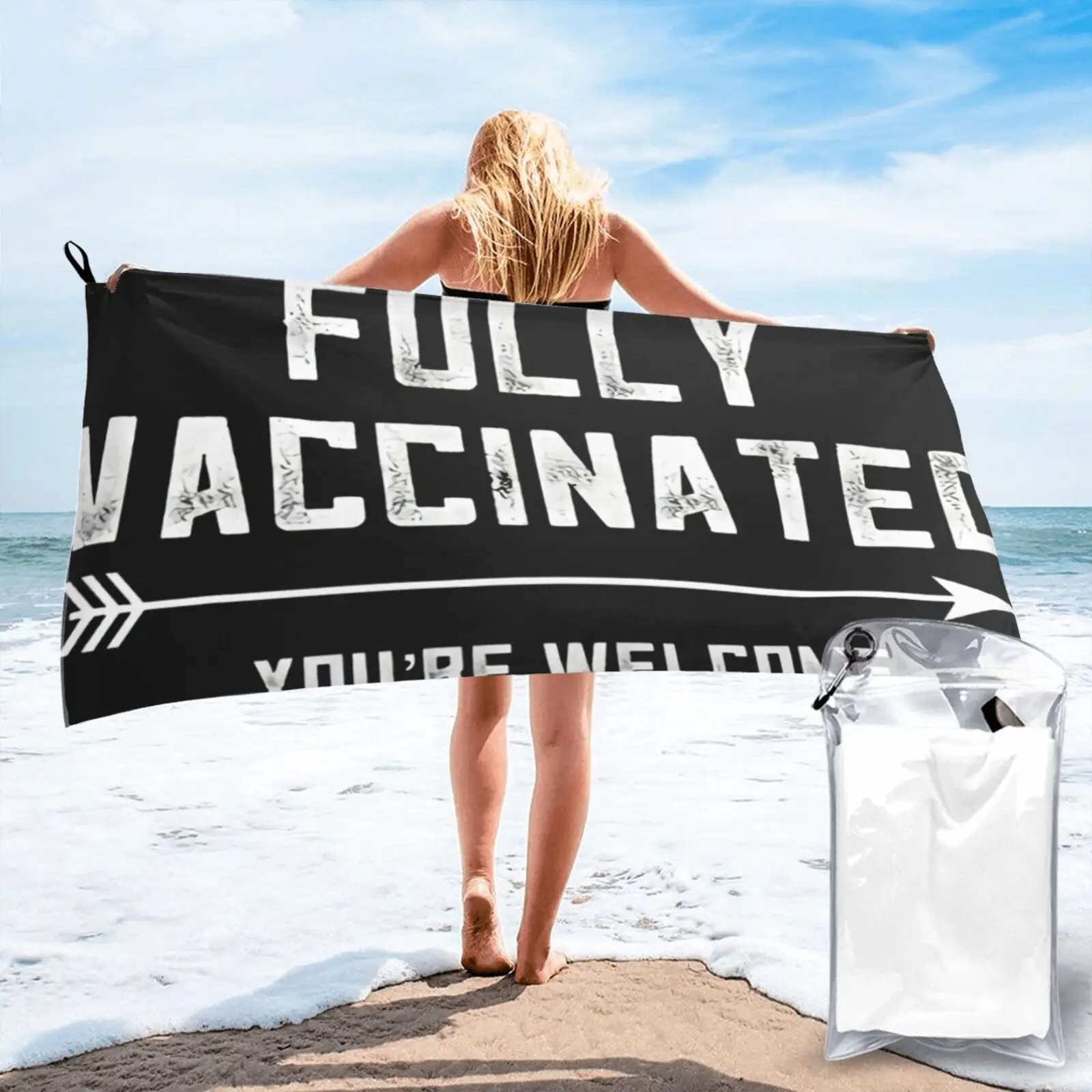 

Pro Vaccination Fully Vaccinated Pro Vax Beach Towel Baby Towel Sauna Hand Towel Large Beach Towels For Bath Hand Towels Towel
