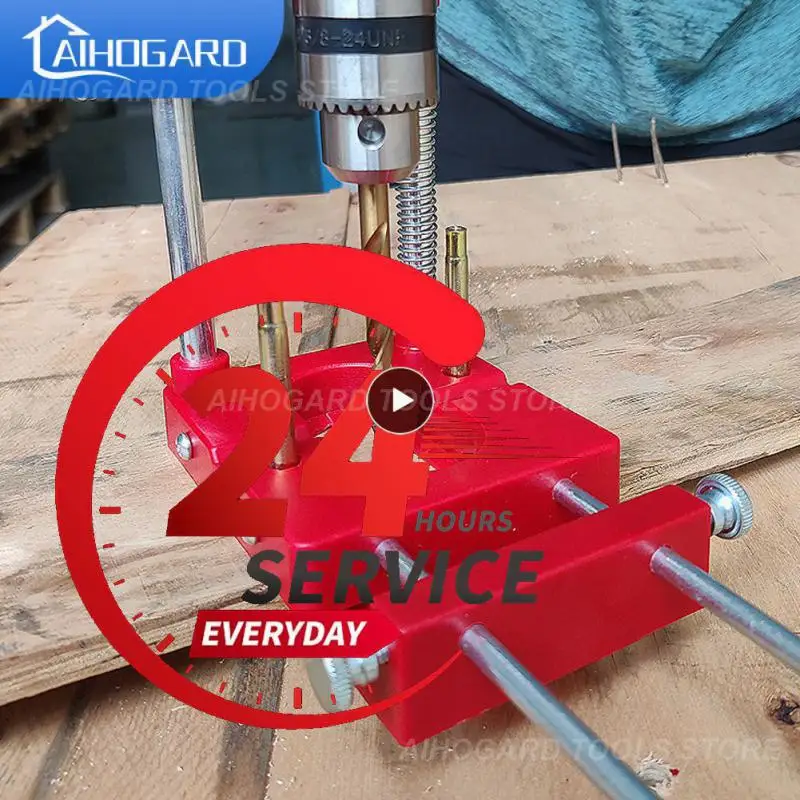 

New Aluminum Alloy Woodworking Drill Locator Hole Drill Guide Dowel Jig Convenient Labor Saving Plastic Steel Auto-line Drills