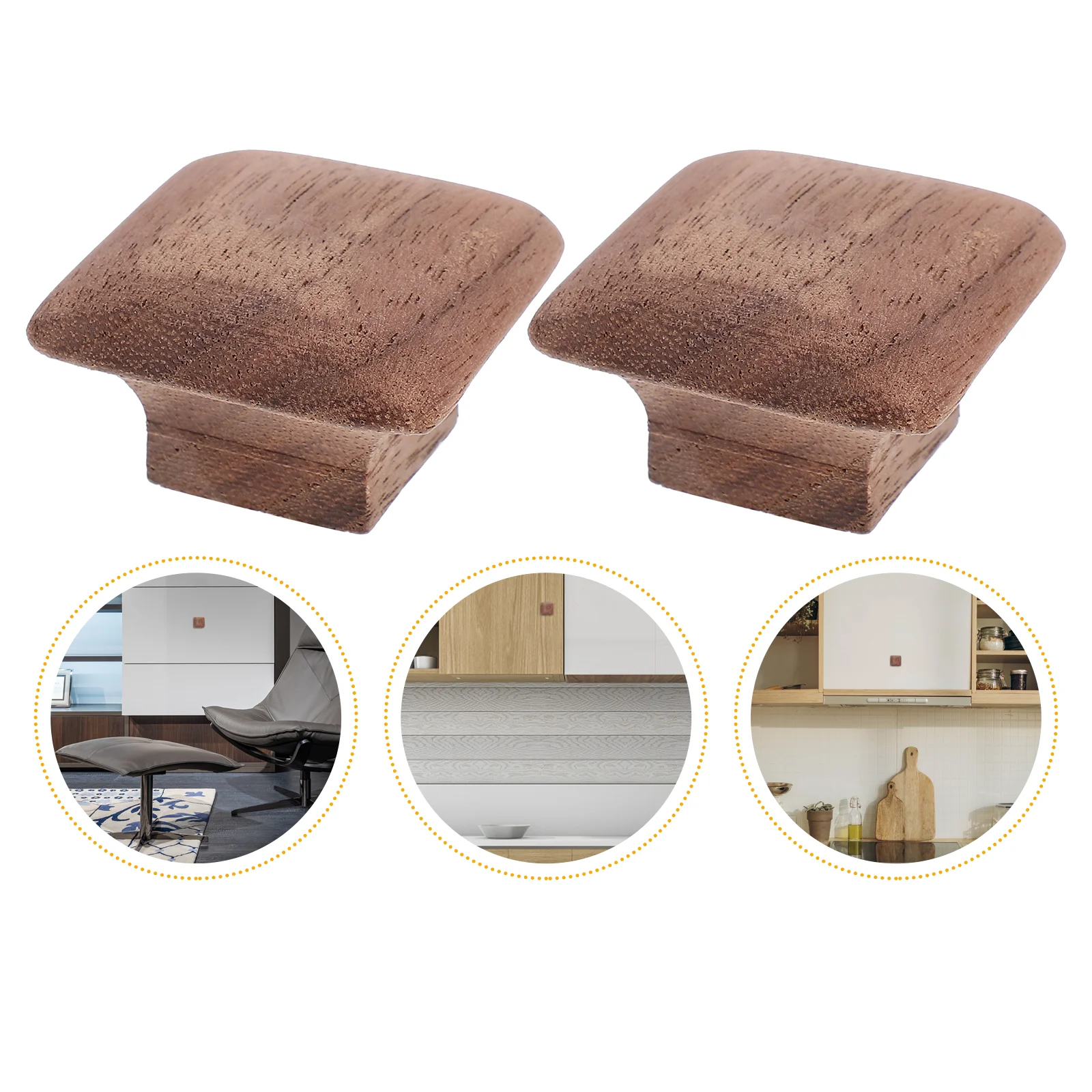 

Knobs Knob Door Handle Drawer Wooden Cabinetkitchen Cupboard Wood Handles Wardrobesquare Dresser Stain Cabinetsself Stick