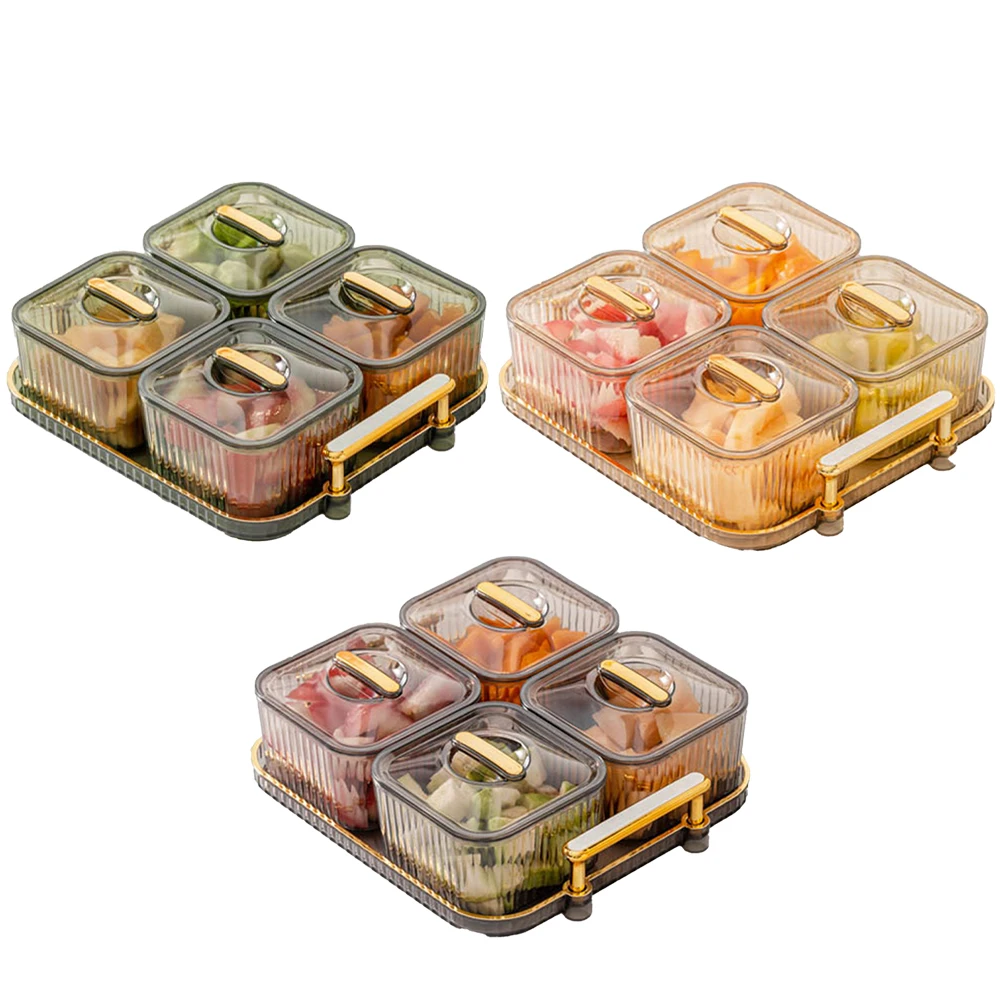 

Fruit Tray Transparent Fruit Plate Coffee Table Candy Plate Nut Dried Fruit Storage Box Snack Storage Tray Biscuits Salad Cheese