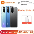 Смартфон Xiaomi Redmi Note 11, Snapdragon, 4 ГБ6 ГБ ОЗУ, 64 ГБ128 Гб ПЗУ, 33 Вт Pro, сотовый телефон с быстрой зарядкой