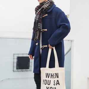 Новинка 2022, зимнее пальто YASUGUOJI в английском стиле с пуговицами-рогами, мужское плотное корейское пальто, мужской длинный тренчкот, теплое пальто для мужчин