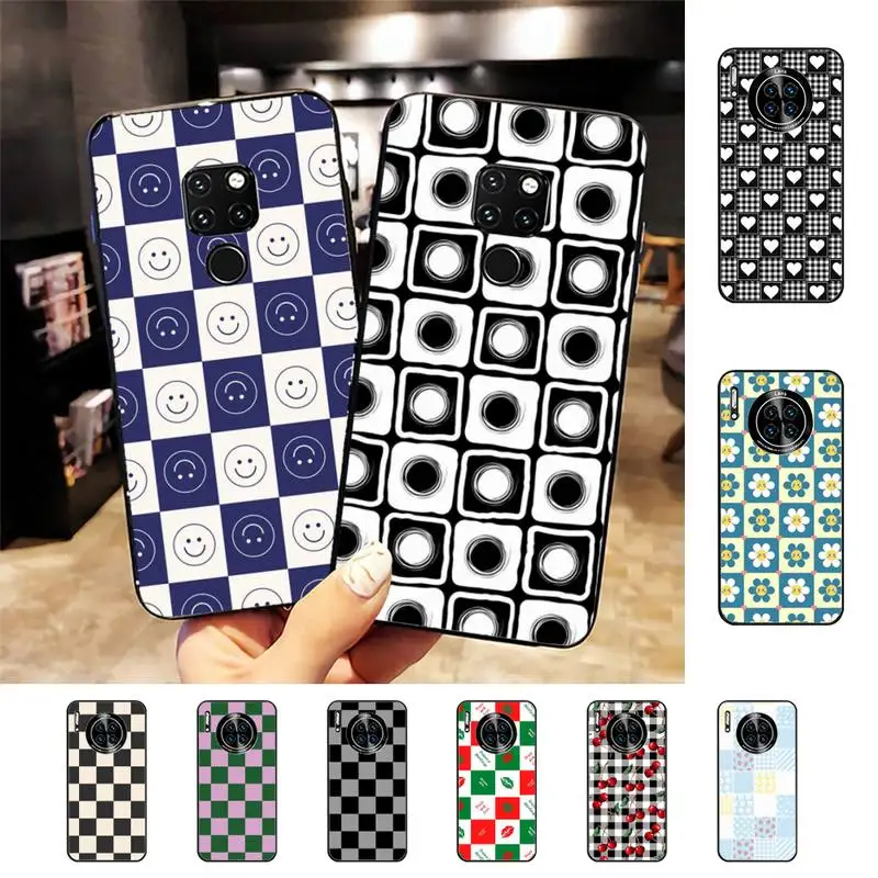 

Checkerboard Plaid Checked Checkered Phone Case for Huawei Mate 20 10 9 40 30 lite pro X Nova 2 3i 7se