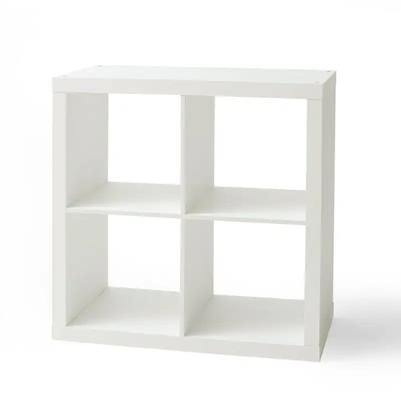 

4-Cube Storage Organizer, White Texture Book Shelf Furniture Book Rack Book Shelf Wall