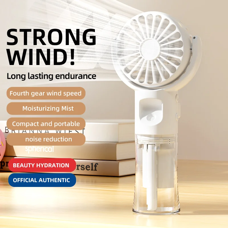 

Новый перезаряжаемый 4-х ступенчатый мини ручной/настольный распылитель увлажнитель воздуха вентилятор для детей студентов Вращающийся вентилятор для улицы/общежития