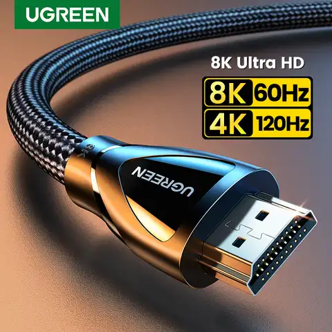 Кабель Ugreen HDMI для Xbox серии X HDMI 2,1 кабель 8 к/60 Гц 4 к/120 Гц HDMI сплиттер для Xiaomi Mi Box PS5 HDR10 + 48 Гбит/с HDMI 2,1